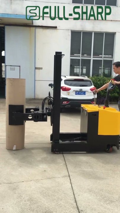 Xe nâng kẹp cuộn - Xe nâng điện- Xe nâng kẹp cuộn giấy- xe nâng cuộn nguyên liệu Full-Sharp
