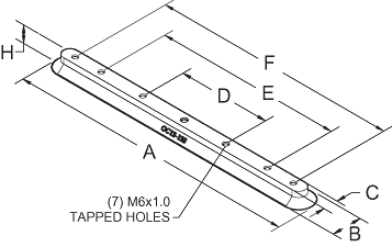 OC12-128 oval flat vacuum cup drawing