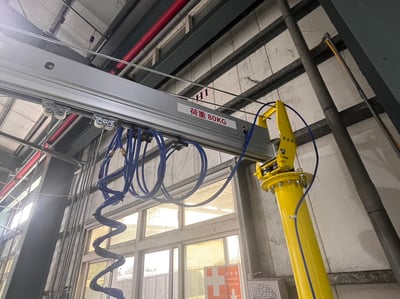 Overhead Aluminum Rail Jib Crane with Anver Vacuum Lifter for Rubber Blocks - ảnh 26