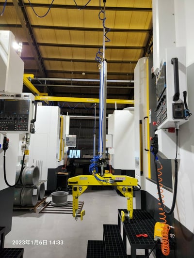 Bộ khung thanh ray 500 kg treo tool kẹp mâm xe đưa vào CNC - ảnh 14