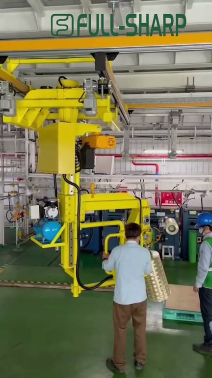 Thiết bị nâng cuộn vật liệu xoay chuyển linh hoạt