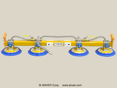 ANVER PA90-4-XX-3 quadruple pad vacuum lifting attachment