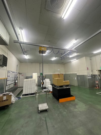 Thanh ray nhôm và palăng ENDO khí nén móc cuộn vào thùng giấy - ảnh 10
