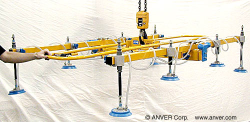 ANVER LB10M8-48-2/86: lifting & handling roof panels 10 ft x 8 ft (3.0 m x 2.4 m) weighing up to 100 lb (45 kg)