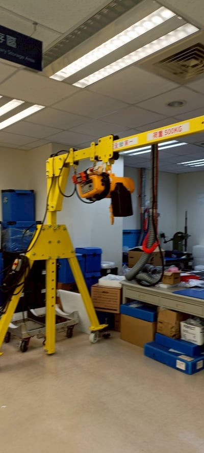 Cổng trục 500 kg đẩy tay treo palang điện cho nhà xưởng - ảnh 2
