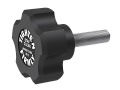 Black plastic adjustment knob