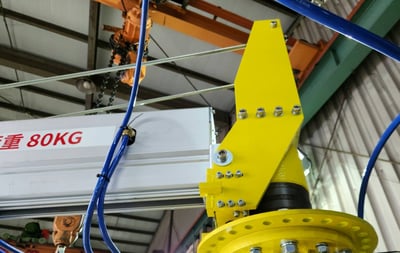 Cầu trục xoay khí nén đế di động, tool móc bốn cạnh của rổ - ảnh 2