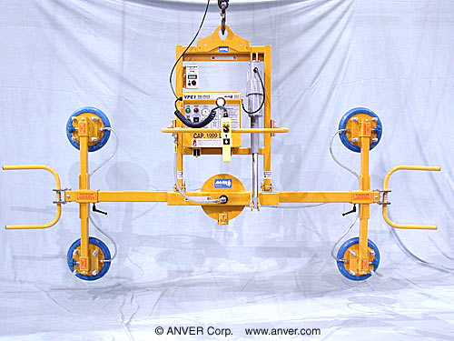ANVER ET100M4-86-2/44MRSP four pad electric powered vacuum lifter with powered tilter and manual rotate