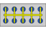 Crossarm and pad positions on 10-pad frame, diagram 1