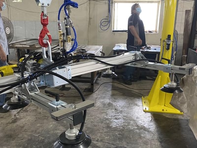 Pneumatic Jib Crane with Vacuum Lifting Pad for Metal Sheets - ảnh 9
