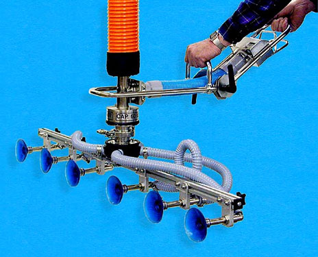 Ống hút chân không ANVER VT90 nâng can nhựa rỗng từ pallet lên băng tải