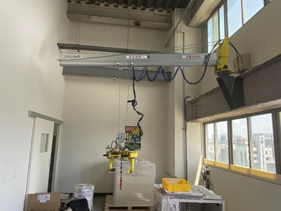 Pneumatic Jib Crane with Copper Coil Clamp for Motor Winding Workshops - ảnh 23