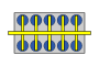 Crossarm and pad positions on 10-pad frame, diagram 3