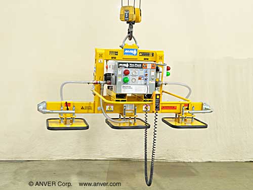 ANVER E600M3-86FP three pad electric powered vacuum lifter with foam pads