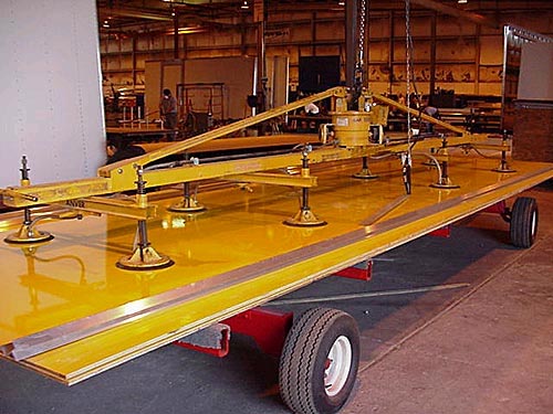 ANVER M320M8-232-4-41: lifting & handling FRP fiberglass reinforced panels up to 21 ft x 6 ft, weighing up to 3200 lbs