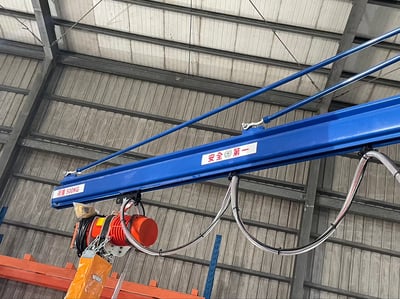 Cầu trục xoay 500kg treo pa lăng điện và mặt hút chân không Becker - ảnh 5