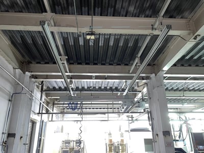Thanh ray nhôm treo trần, cầu trục khí nén tay cầm cảm ứng lực - ảnh 11