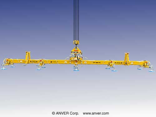 ANVER E500M10-298-5/44NSV: lifting & handling steel plate 30 ft x 8 ft (9.4 m x 2.4 m) up to 5000 lb (2268 kg)