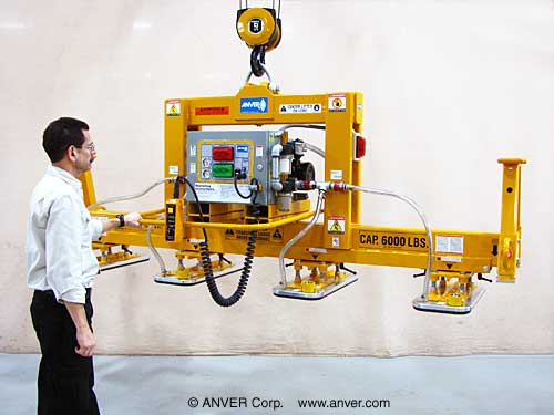 ANVER E600M4-110FP four pad electric powered vacuum lifter
