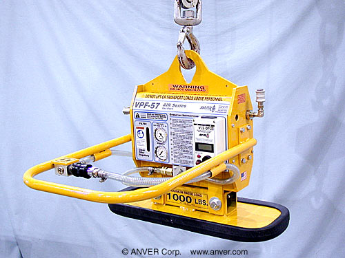 ANVER VPF-57/20-AIR with FP100250G-A2B7: lifting and handling small stone blocks up to 1000 lb (454 kg)