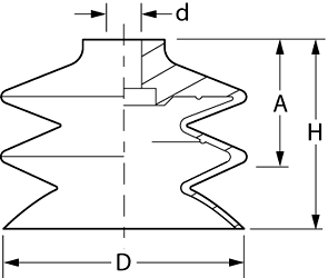 Bản vẽ kích thước giác hút B2.5-32 đến B2.5-88