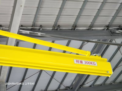 Cầu trục xoay thanh ray 500 kg treo pa lăng điện - ảnh 4