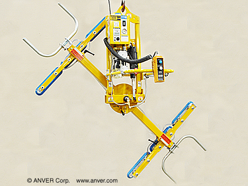 ANVER ET30M6-63-2/44MR-OC six pad electric powered vacuum lifter with powered tilt, manual rotation