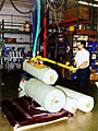 VB lift system with curved pad attachment