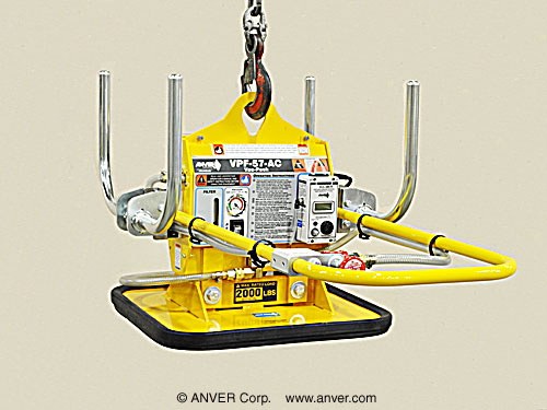ANVER VPF-57-AC with FP210230G-A2B7: lifting and handling stone blocks up to 2000 lb (907 kg)