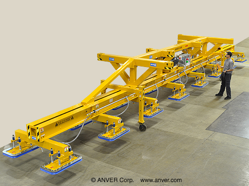 ANVER E5000M16-538QTC-8/60FX electric powered heavy duty vacuum lifter with 16 pads