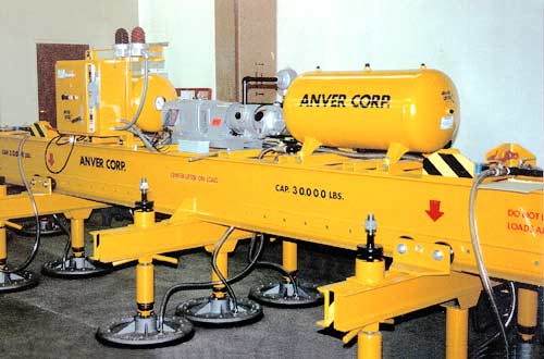 ANVER heavy mill-duty vacuum lifter with lifting capacity of 30,000 lb