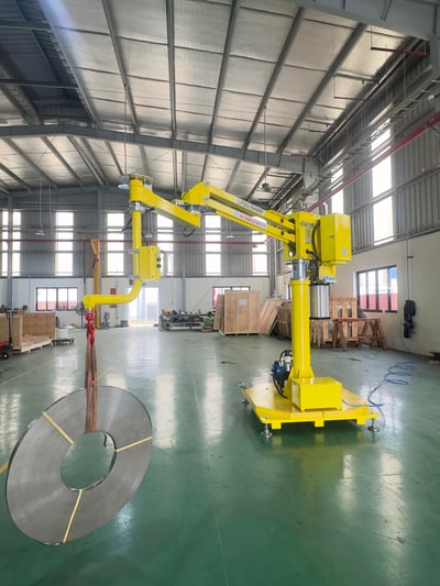 Tay nâng trợ lực khí nén nâng phôi vào máy phay tiện CNC - ảnh 28