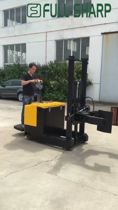 Xe nâng kẹp cuộn giấy. Xe nâng điện kẹp cuộn giấy, nâng cuộn nguyên liệu