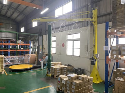 Suspended Jib Crane with Electric Hoist and Plastic Tray Hook - ảnh 1