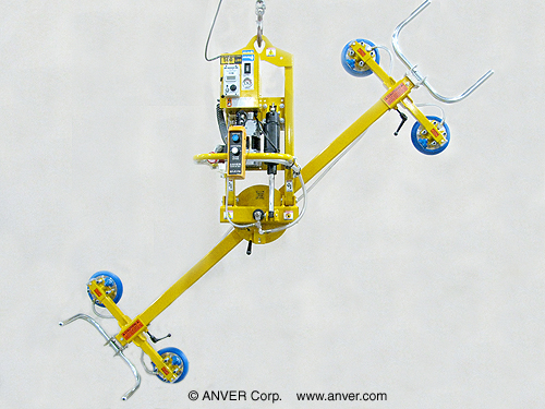 ANVER ET50M4-86-2/90MR four pad electric powered vacuum lifter with powered tilt and manual rotation