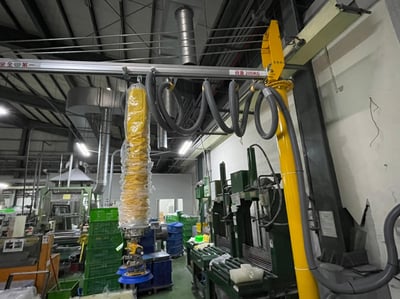 Overhead Aluminum Rail Jib Crane with Anver Vacuum Lifter for Rubber Blocks - ảnh 2