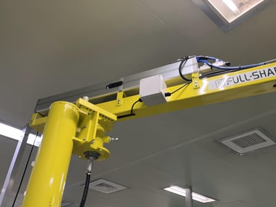 Cầu trục xoay khớp nối kèm tool nâng và lật cuộn nguyên liệu - ảnh 4