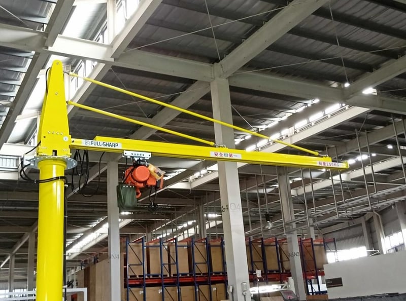 Cầu trục xoay thanh ray 5T treo pa lăng điện 250 kg