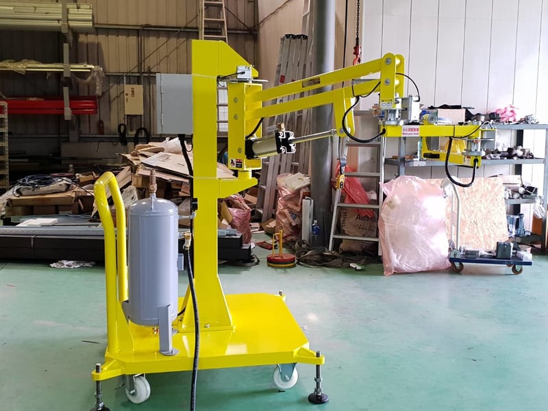 Tay nâng trợ lực mini trên đế di động đẩy tay