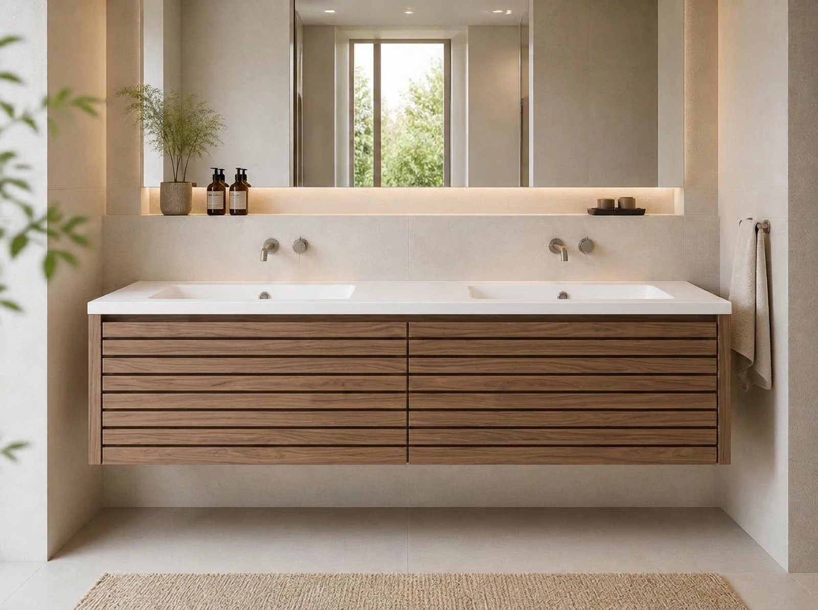 Bergen Floating Vanity Double Sink