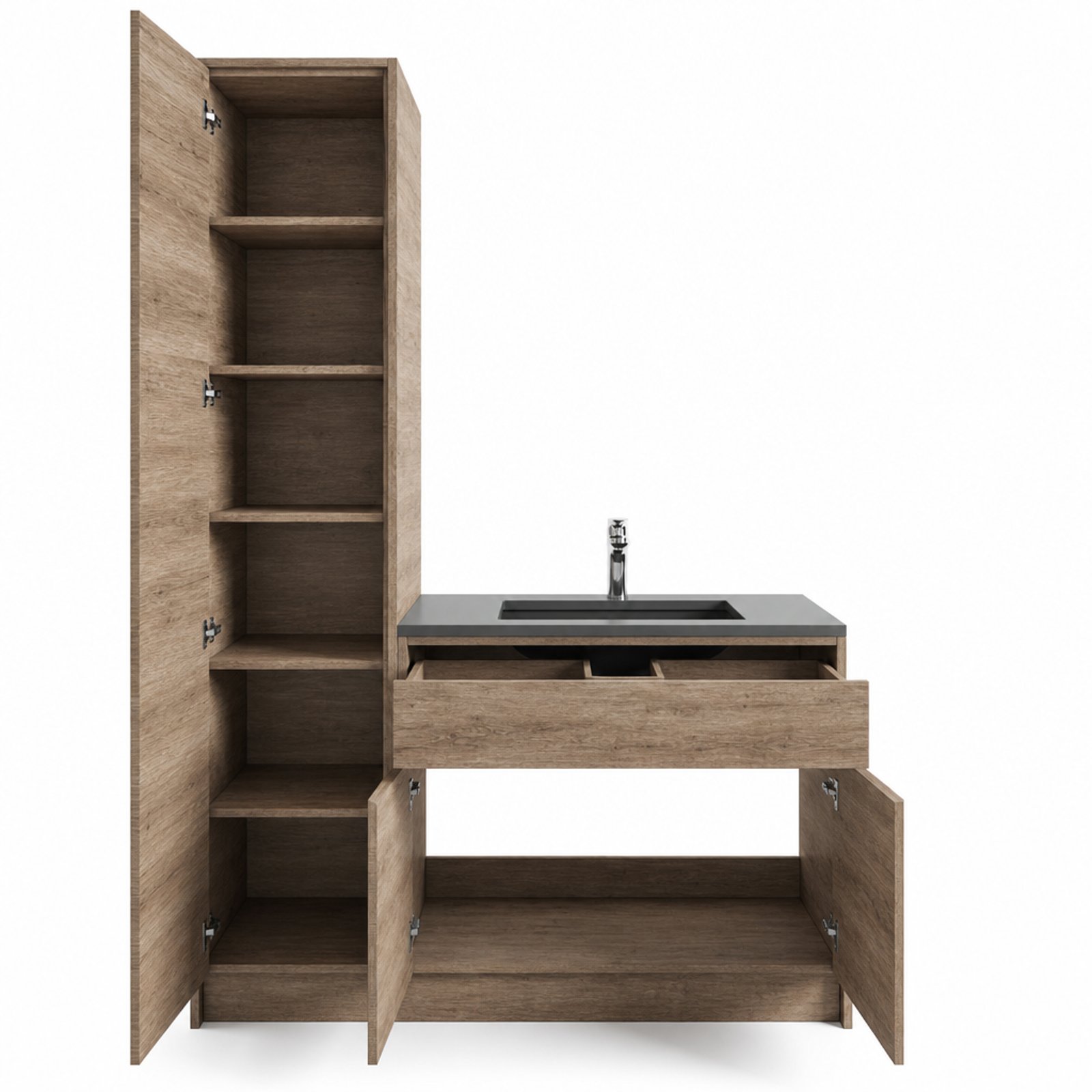 Orla Inset Standing Linen Closet M301 thumbnail