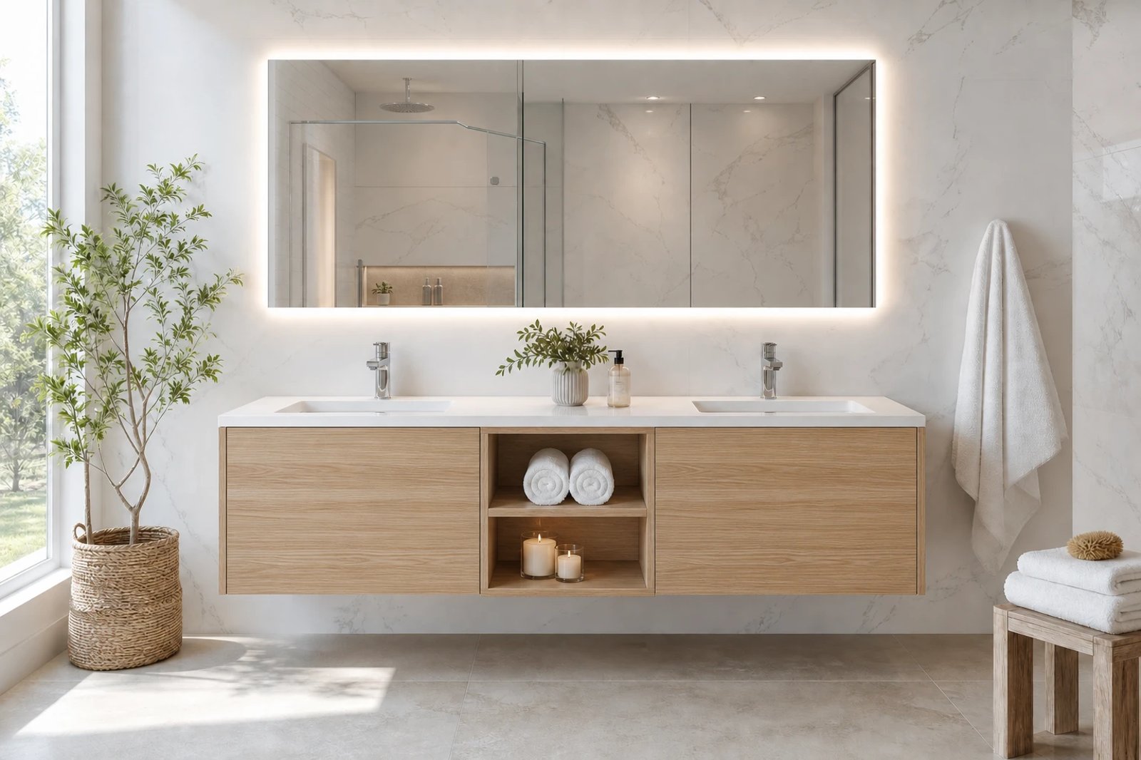 Menfi Full Overlay Floating Vanity M505 thumbnail