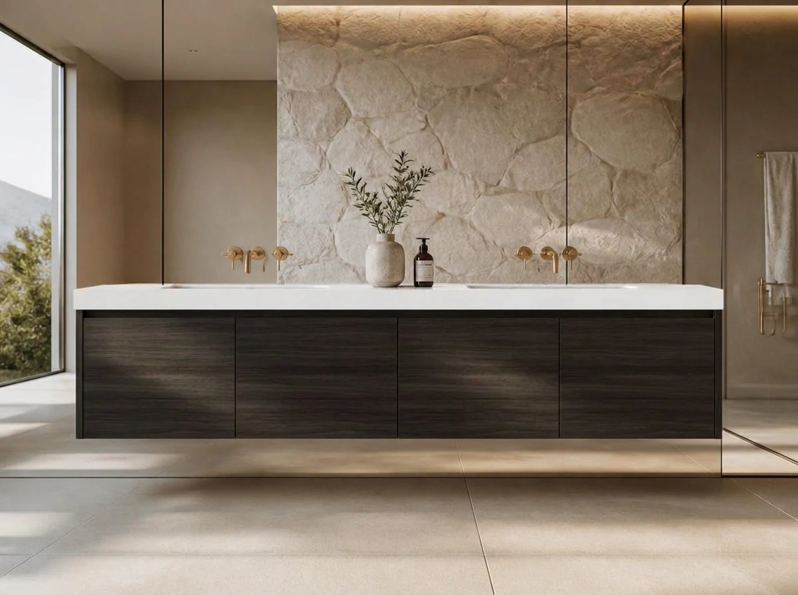 Corsica Floating Vanity Double Sink