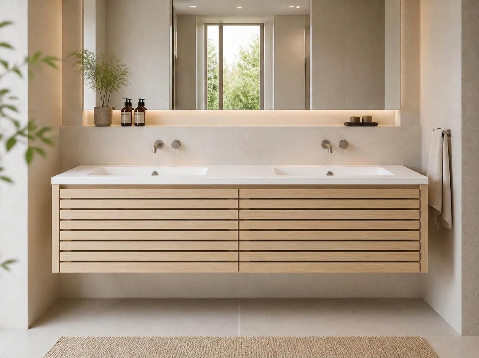 Bergen Floating Vanity Double Sink thumbnail