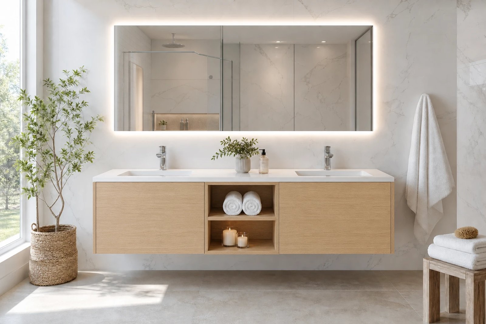 Menfi Full Overlay Floating Vanity M505 thumbnail