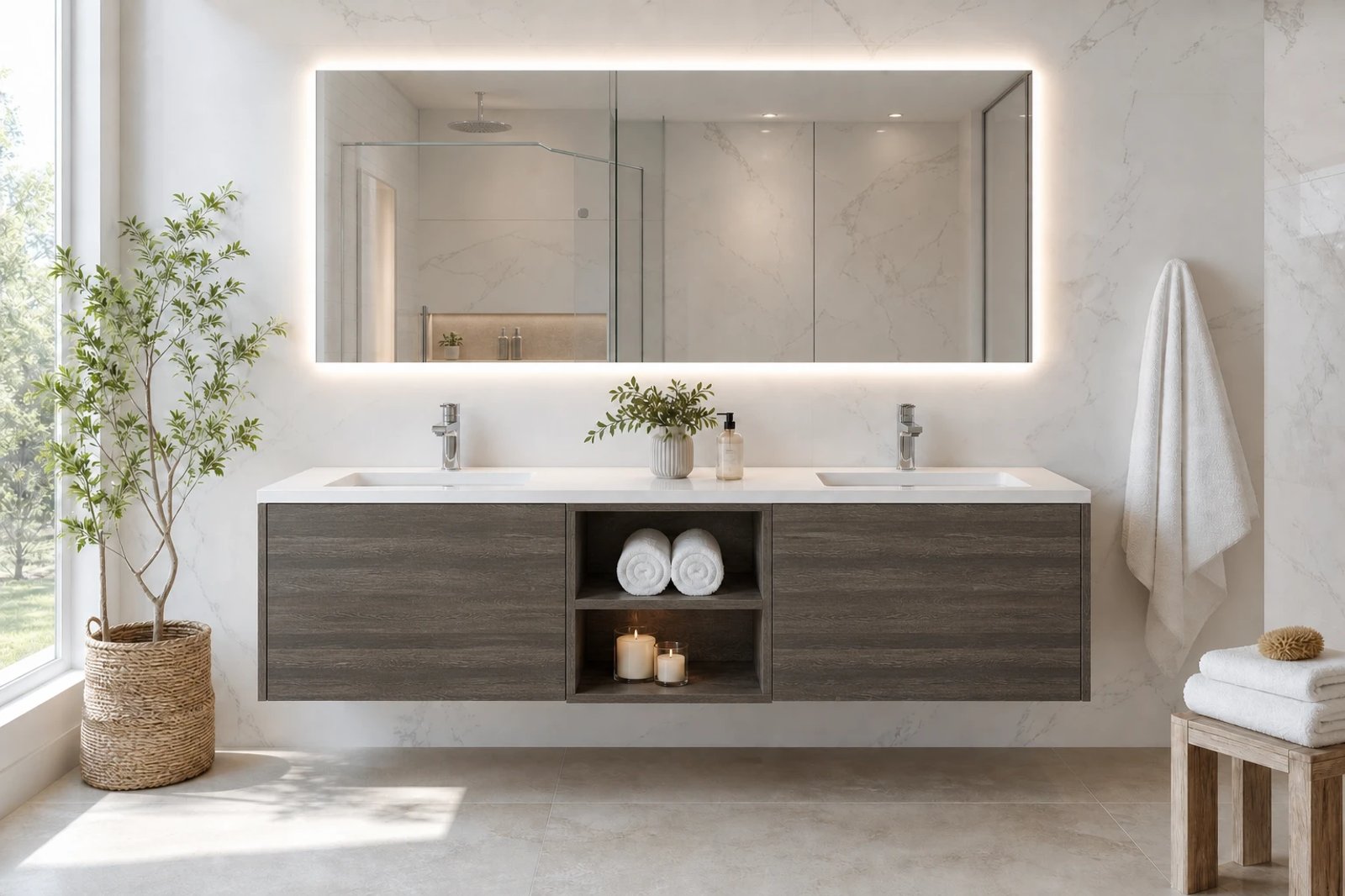 Menfi Full Overlay Floating Vanity M505 thumbnail