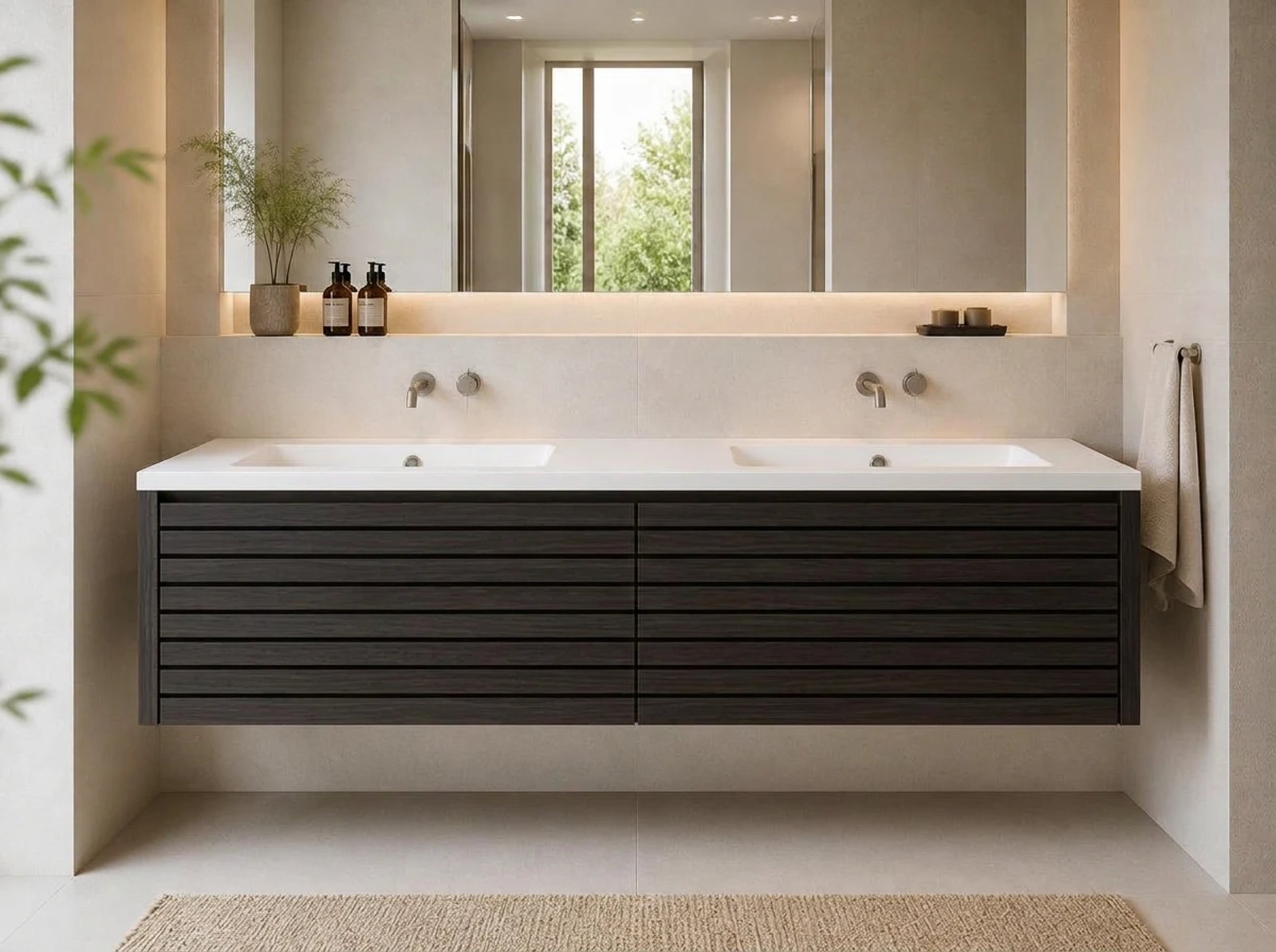 Bergen Floating Vanity Double Sink thumbnail