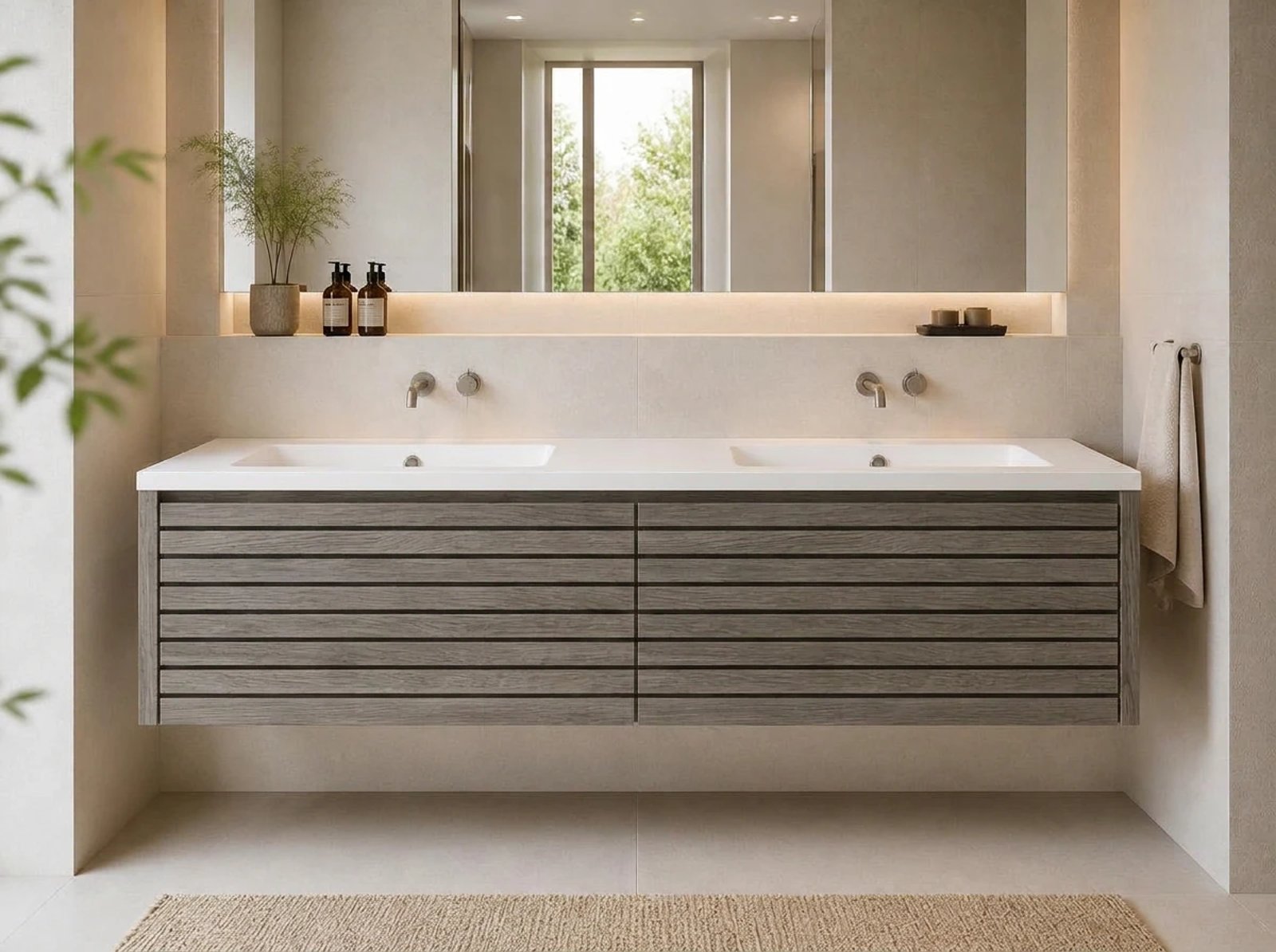 Bergen Floating Vanity Double Sink thumbnail