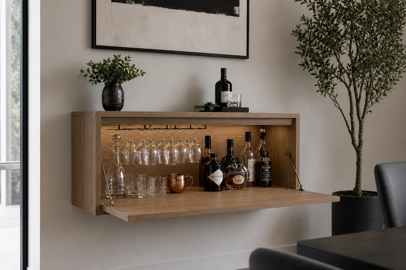 Siena Floating Bar Cabinet