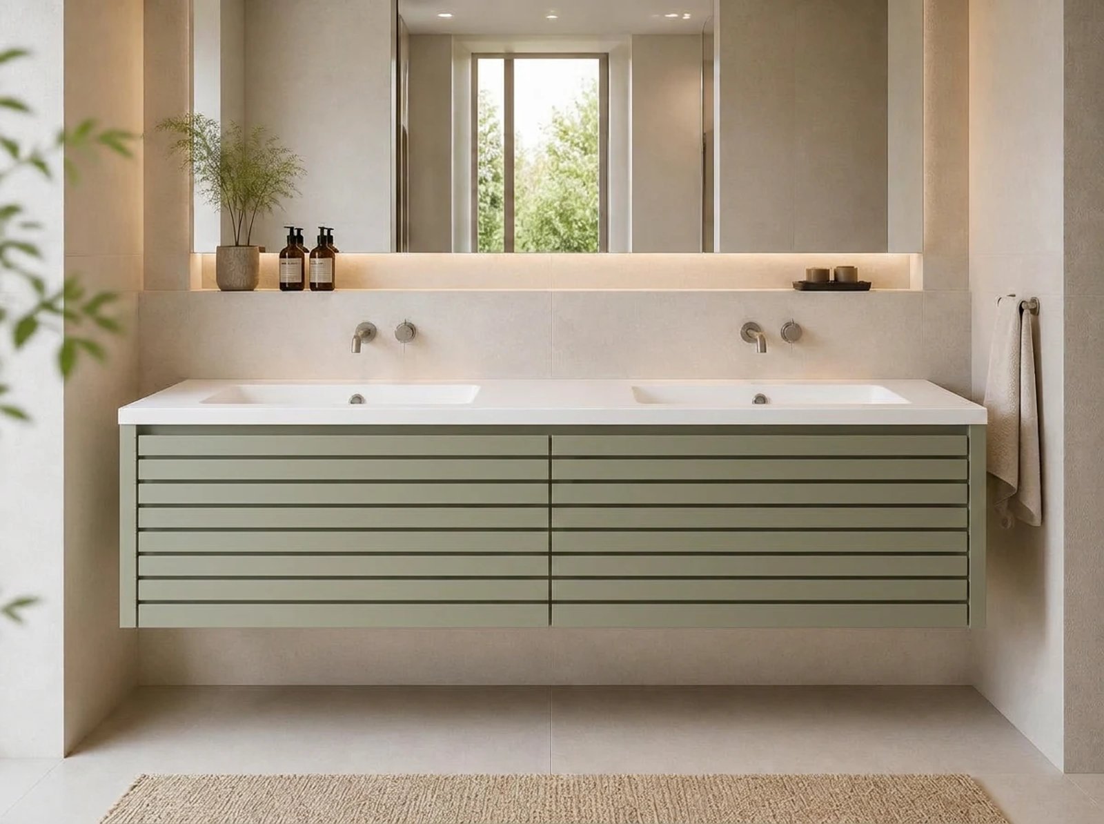 Bergen Floating Vanity Double Sink thumbnail